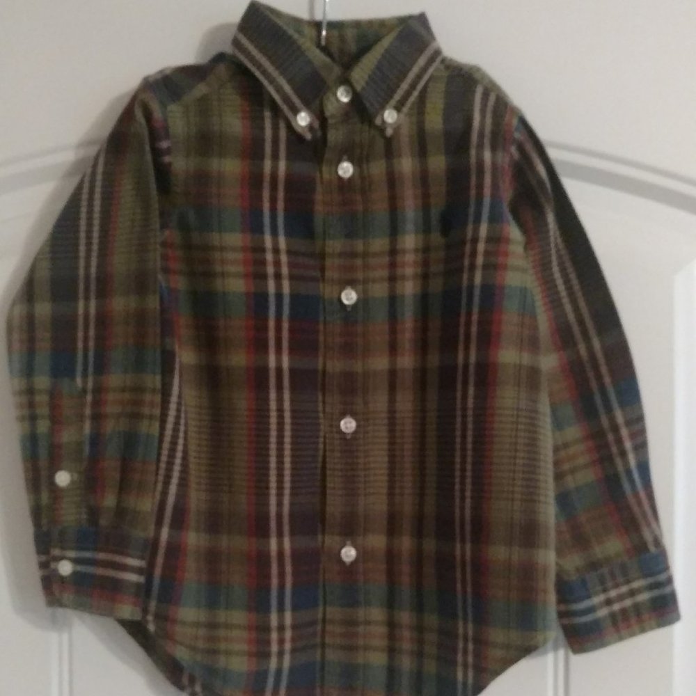 Polo by Ralph Lauren Kids Plaid Button Down Shirt - Green, Red, Blue